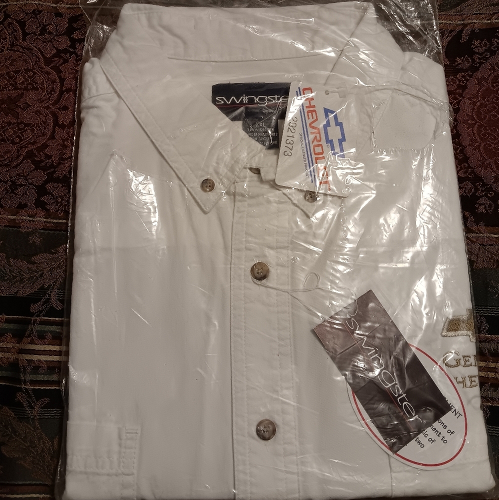 Vintage Swingster Brand Genuine Chevrolet Button Down Shirt Brand New Mens SzXXL